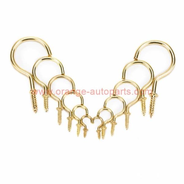 Factory Customized 1 1/4'' Copper Plated Gold Color Metal Mug Hook Cup Screw In Hooks