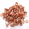 China Supplier 1-1/4'' Flat Head Solid Copper Rivets And Burrs For Leather Belt 9# 12# 14#