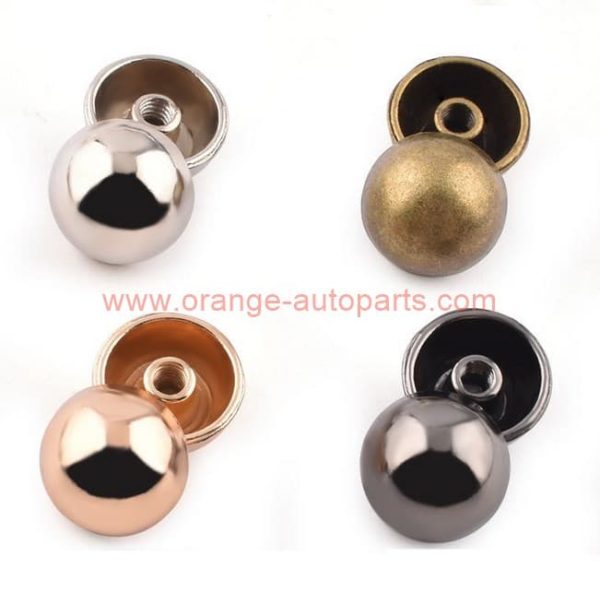 Factory Customized 1/2 Inch Bronze Handbag Feet Mushroom Type Hollow Round Head Stud Metal Screw-back Spike Studs Rivet