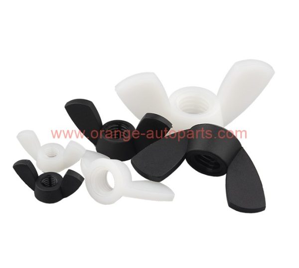 China Supplier 1/4–20 Pa66 White Black Plastic Nylon Butterfly Wing Nut M6