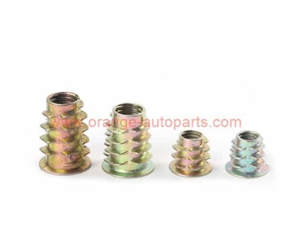 Wholesale Price 1/4 5/16 3/8 Cheap Zinc Alloy Furniture Embedded Nut Threaded Wood Insert Nut