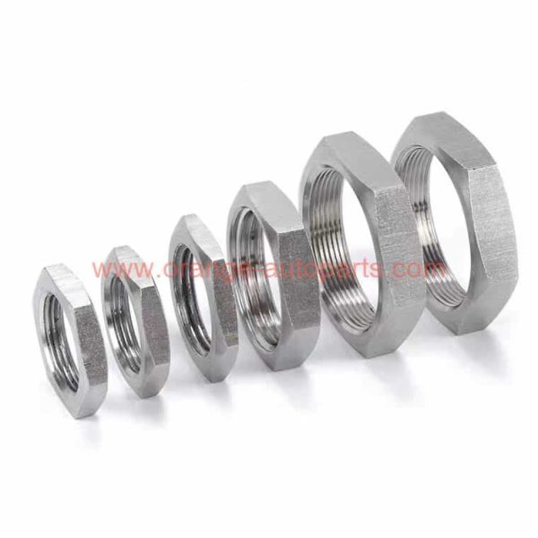 Factory Customized 1/8'' – 2'' Din 431 Stainless Steel 304 Hex Nut Lock Thin Pipe Jam Nut