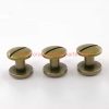 Factory Customized 10*4*4 Bronze Belt Buckle Screws Brass Copper Leather Belt Buckle Chicago Screws