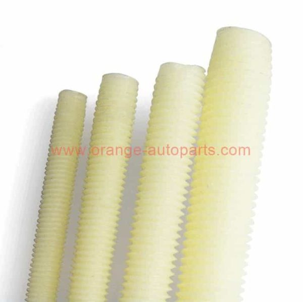 China Supplier 10mm 12mm 1meter Long White Color Nylon 66 Double Head Plastic Threaded Rod