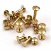 Factory Customized 10mm Head Leather Belt Screw Stud Wallet Round Chicago Nail Brass Rivets Craft