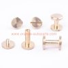 Factory Customized 10mm Head Leather Belt Screw Stud Wallet Round Chicago Nail Brass Rivets Craft