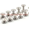 China Supplier 10mm Sliver Color Leather Studs Rivets Brass Chicago Screw