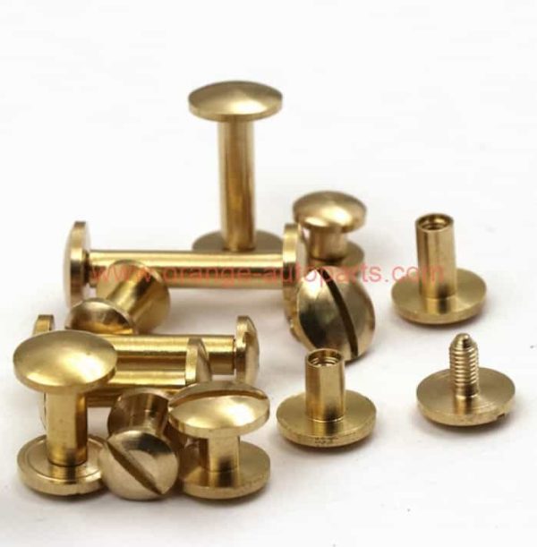 China Manufacturer 10x10x4mm Customized Logo Brass Leather Belt Rivets Screw Chicago