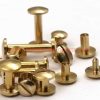 China Manufacturer 10x10x4mm Customized Logo Brass Leather Belt Rivets Screw Chicago