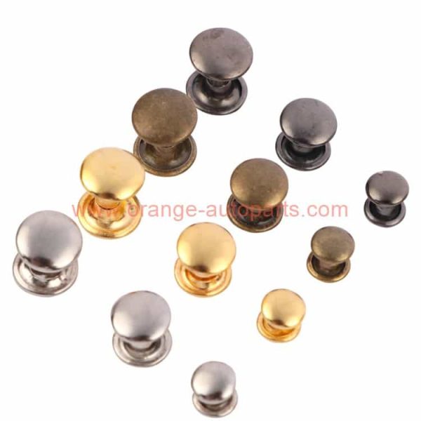 China Supplier 12*12/8*8mm 6*8mm Double Sided Tubular Rivets Bronze For Leather Hat Bags Decor For Clothes,Bags,Jeans,Shoes