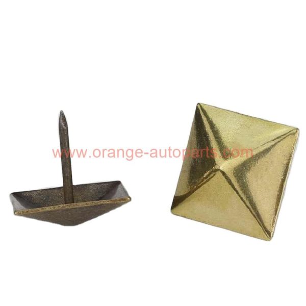 Wholesale Price 12/14/19/30/40mm Brass Square Sofa Nail Antique Upholstery Nail Decoration Nails For Furniture