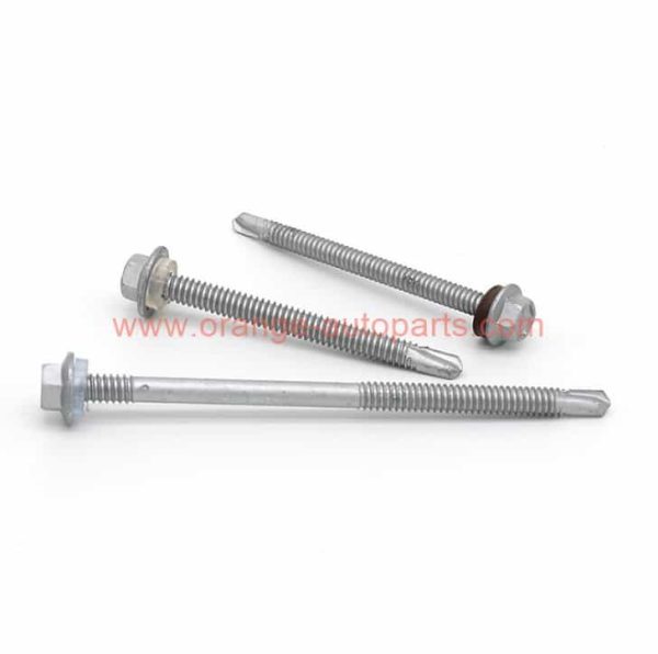 China Supplier 12#-14×25 Zinc Coated Hex Head Bi-metal Self Drilling Screw Teck Screw