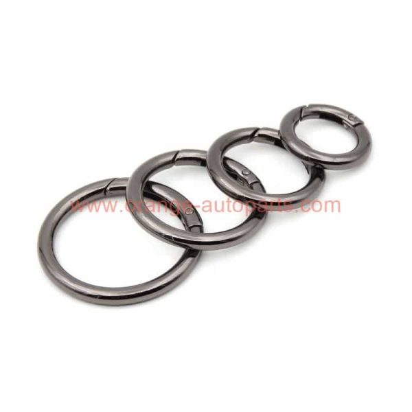 China Manufacturer 13# Zinc Alloy Steel Spring Push Snap Hook O Ring Round Carabiner