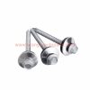 Factory Customized #14 X 1-1/4" Dacromet Galvanised Sealing Washer Hexagonal Head Self-drilling Tek Screws With Rubber