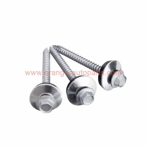 Factory Customized #14 X 1-1/4" Dacromet Galvanised Sealing Washer Hexagonal Head Self-drilling Tek Screws With Rubber