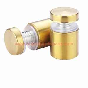 China Manufacturer 19mm 25mm Golden Color Glass Sign Standoff Screws Mount Glass Acrylic Advertising Nails Products