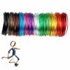 Factory Customized 1m/5m/20m Roll 0.8-5mm Colorful Round Flat Aluminium Craft Wire