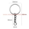 China Supplier 25mm 30mm Steel Flat Split Rings Key Chain Keyring