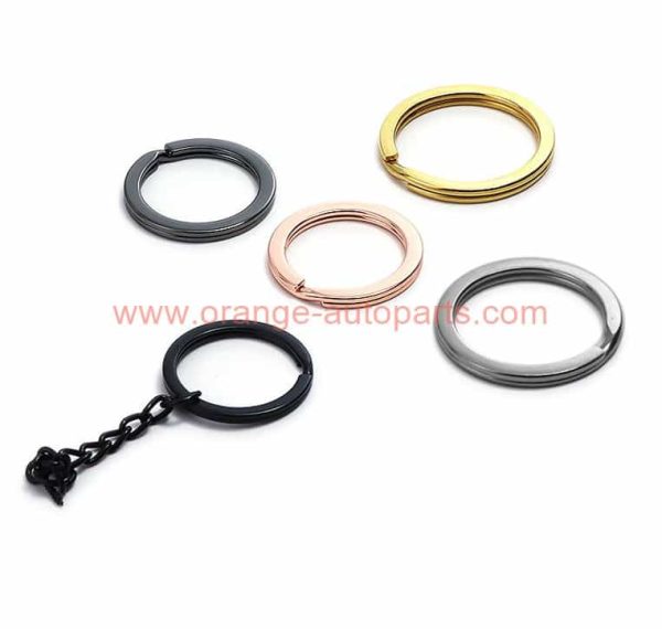 China Manufacturer 25mm 32mm Rustproof Dog Tag Ring Flat Key Rings Split Keyrings For Home Car Keys Attachment