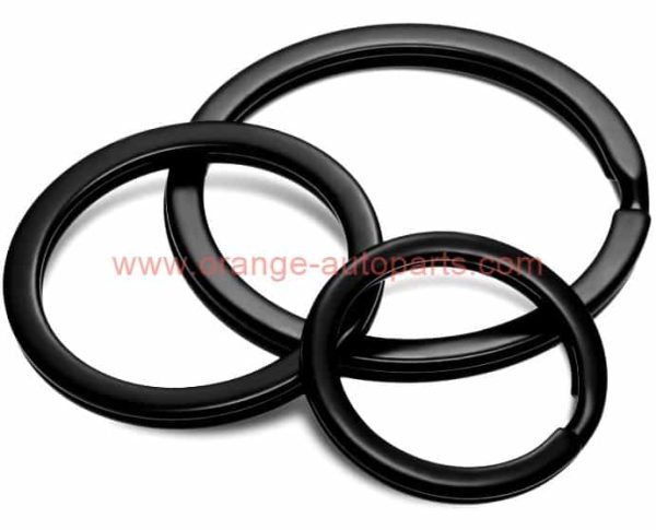 China Manufacturer 25mm Black Metal O Ring Flat Split Rings Key Chain Rings