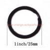 China Manufacturer 25mm Black Metal O Ring Flat Split Rings Key Chain Rings