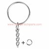 Wholesale Price 25mm Metal Light Keychain Ring With 4 Chain Opening Ring Key Chain Ring