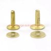 Factory Customized 3.4mmx19mm Brass Rivet Flat Head Solid Copper Rivets And Burrs For Leather Belt