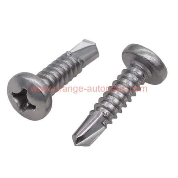 China Supplier 304/410 Stainless Steel Phillips Rounded Pan Head Drilling Screws For Metal