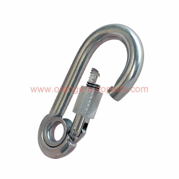 China Supplier 304 Stainless Steel Carabiner Spring Snap Hook With Screw