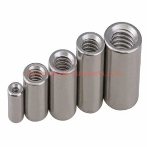 China Supplier 304 Stainless Steel Cylindrical Screw Rod Welded Round Nut/joint Nut