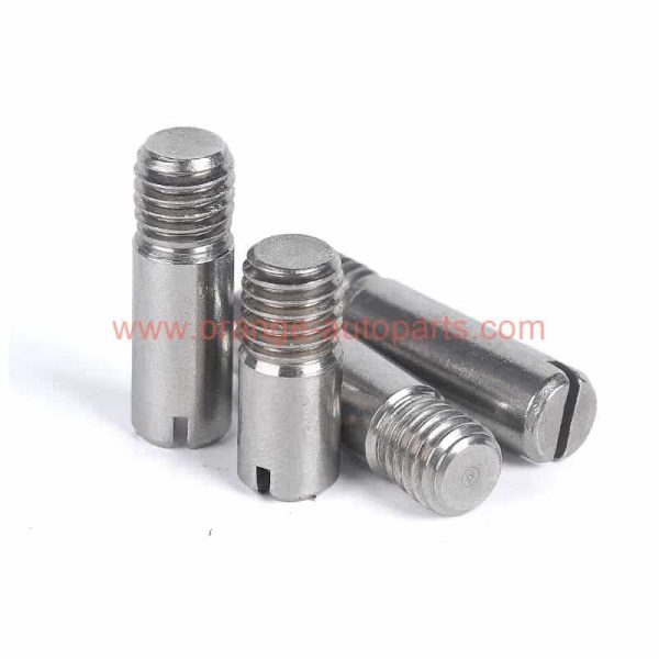 China Supplier 304 Stainless Steel Din 427 Slotted Headless Set Screws With Flat Point