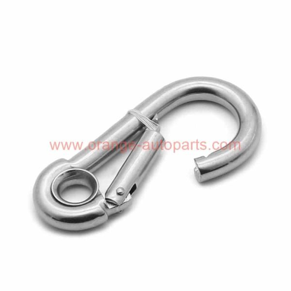 China Supplier 304 Stainless Steel Din 5299 Spring Snap Hook Carabiner With Eyelet