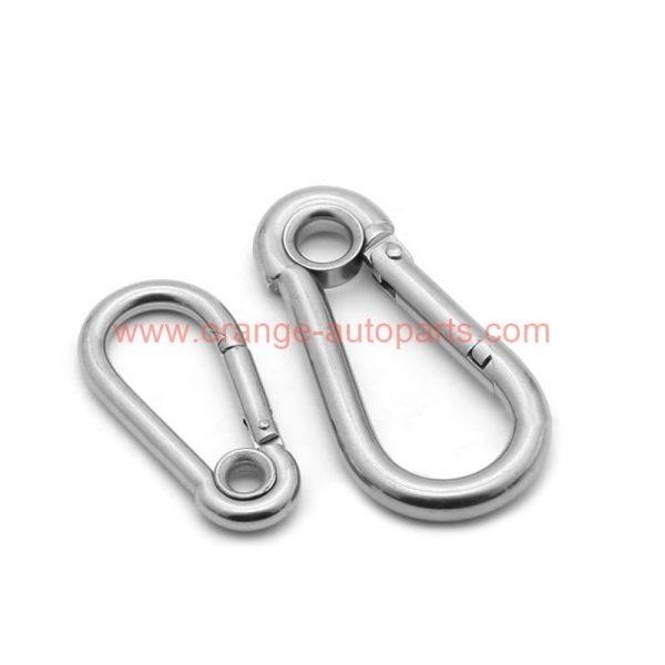 China Supplier 304 Stainless Steel Din 5299 Spring Snap Hook Carabiner With Eyelet