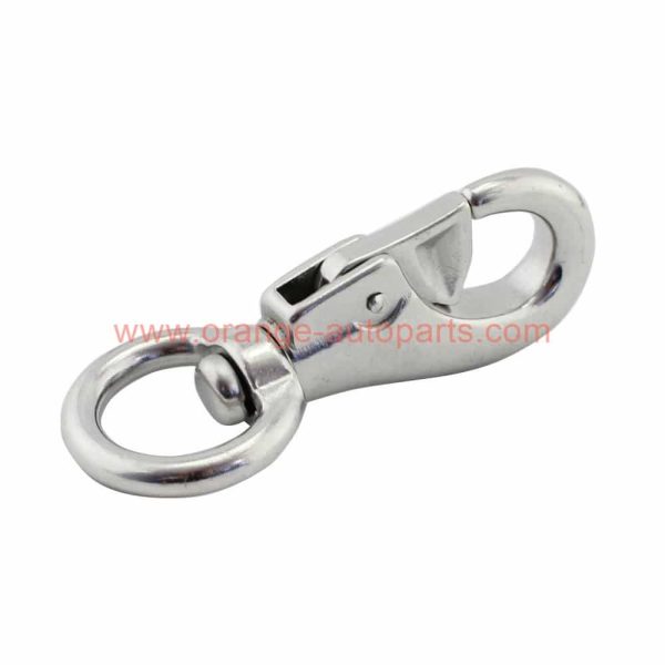 China Supplier 304 Stainless Steel Dog Collar Snap Hook Bull Swivel Snap Hook 25x100mm