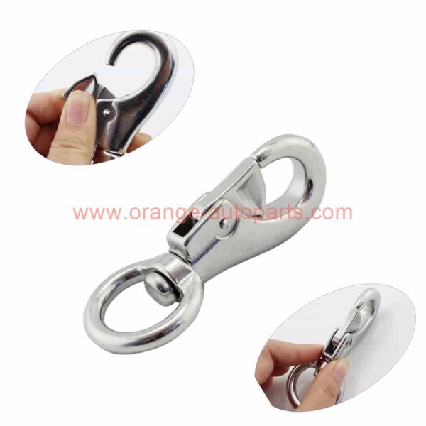 China Supplier 304 Stainless Steel Dog Collar Snap Hook Bull Swivel Snap Hook 25x100mm