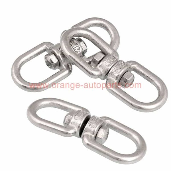 China Supplier 304 Stainless Steel M4 – M28 Double D Shape Eye Swivel Hook Shackle