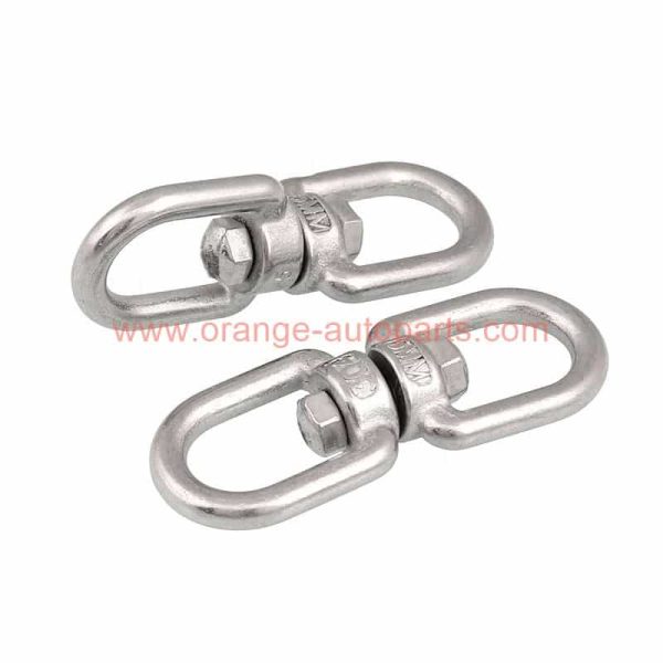 Factory Customized 304 Stainless Steel M4 M5 M6 Double Ended Swivel Eye Hook Eye To Eye Swivel Shackle Ring Connector