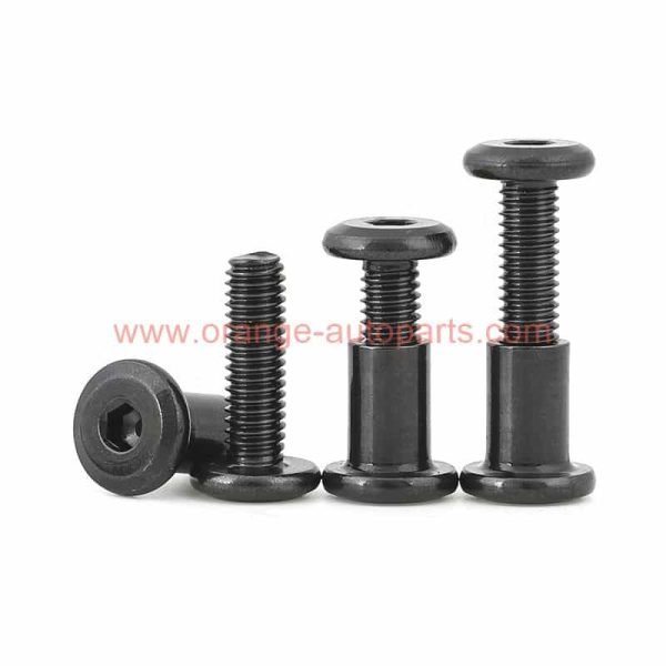 Factory Customized 304 Stainless Steel M6 M8 Black Round Flat Hex Socket Head Furniture Screws Joint Connector Bolts