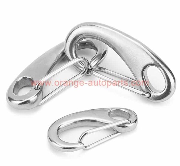 China Manufacturer 30mm – 100mm Stainless Steel 304 Shackle Carabiner Egg Shaped Spring Snap Hook