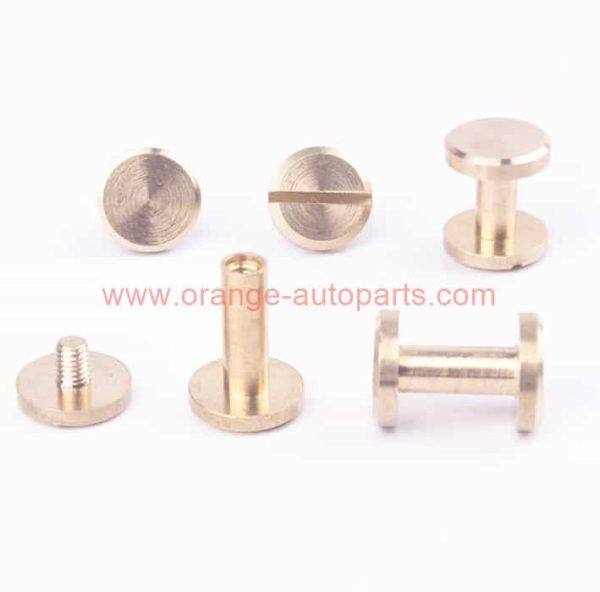 Factory Customized 4-15mm Screw Back Button Stud Screw Brass Nail Leather Belt Chicago Rivet