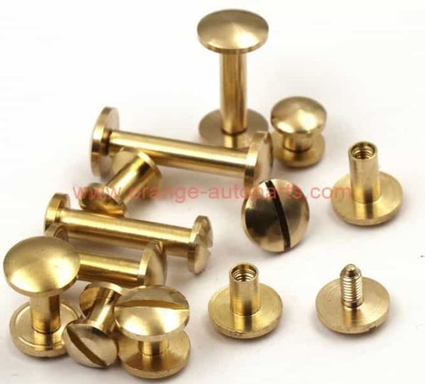 Factory Customized 4-15mm Screw Back Button Stud Screw Brass Nail Leather Belt Chicago Rivet