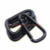 Factory Customized 4# 5# 6# 7# 8# Black Aluminium Spring Snap Hook D Type Carabiner Hook