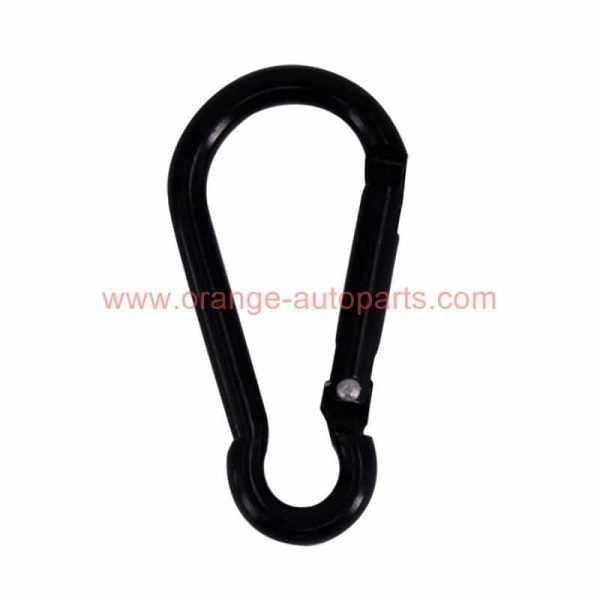 China Manufacturer #4 #5 #6 Aluminum Black Climbing Carabiner Key Chain Spring Snap Hook