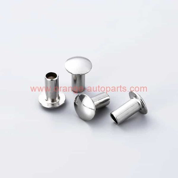 China Supplier 4*8 Carbon Steel Nickel Plating Flat Round Head Semi Tubular Rivets