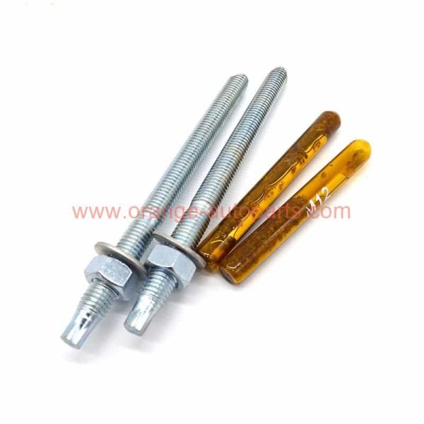 Factory Price 4.8/6.8/8.8 Grade Steel Galvanized Chemical Anchor Bolts M8 M10 M12 M16 M20 M24 M30