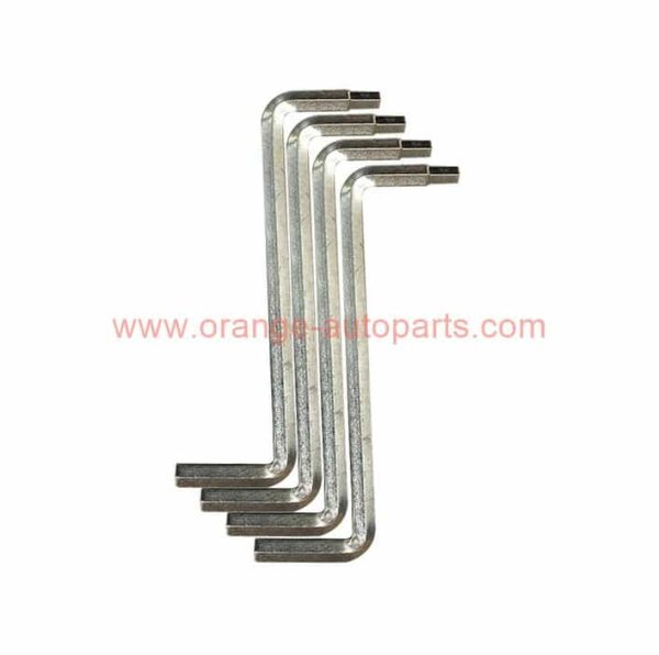 Factory Customized 45# Steel Double End Rocking Handle White Zine Plating 4mm Hex Key Z Type Allen Wrench