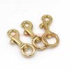 Wholesale Price 45mm – 116mm Brass Swivel Eye Snap Hooks Keychains Clips For Leather Bags