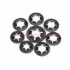 Factory Customized 45mn Black Oxide External/internal Tooth Serrated Spring Steel Round Bearing Clip Ring Star Lock Washer