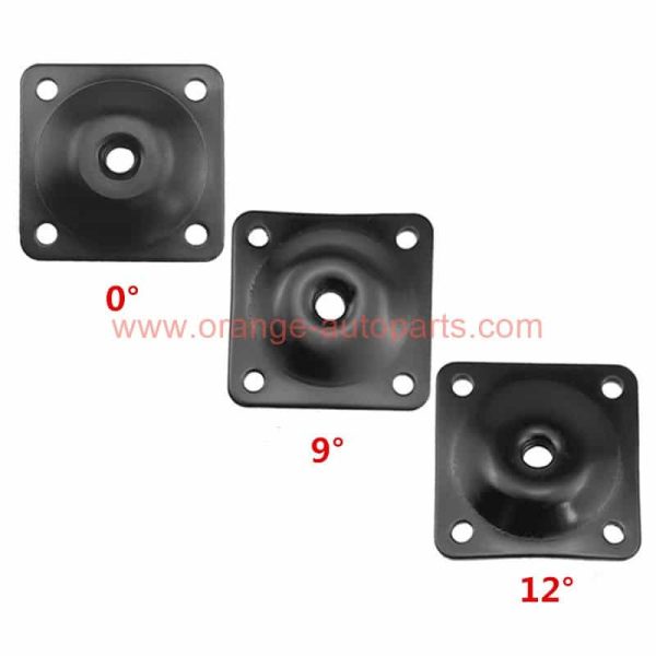 Factory Customized 48*48*1.8mm Furniture Leg Mounting Plate M8 Iron Table Leg Top Mount Plate 9 Degree