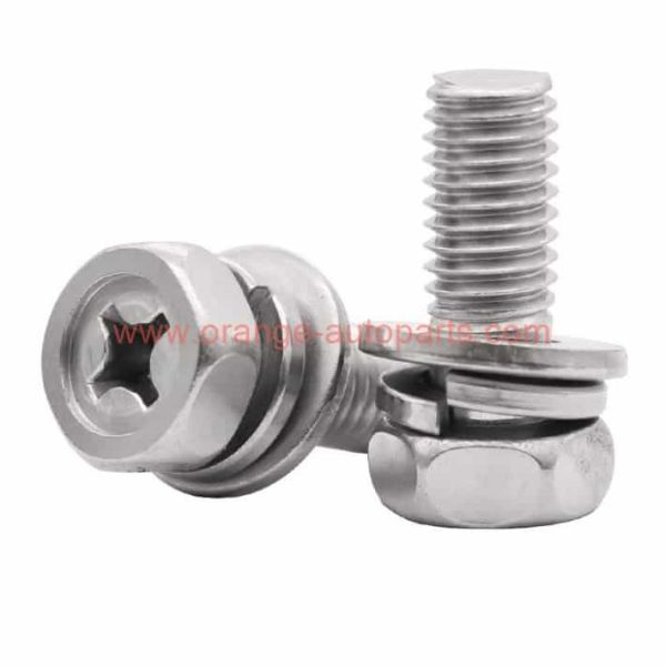 China Supplier 4mm Black Chrome Stainless Steel 304 Cross Recessed Hexagon Socket Countersunk Head Machine Screw